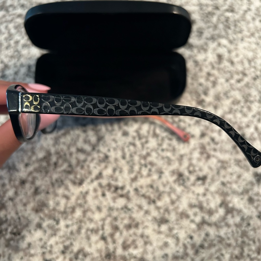 Pink a and black coach prescription glasses comes with case - Picture 2 of 5